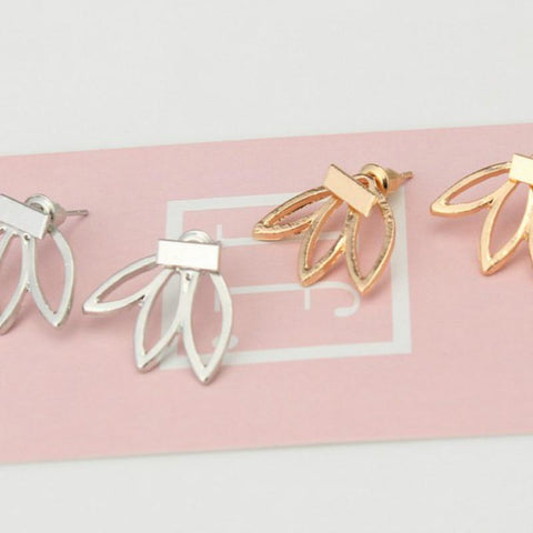 Fashion Simple Lotus Charm Earrings