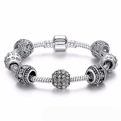 Crystal Bead Charm Bracelet